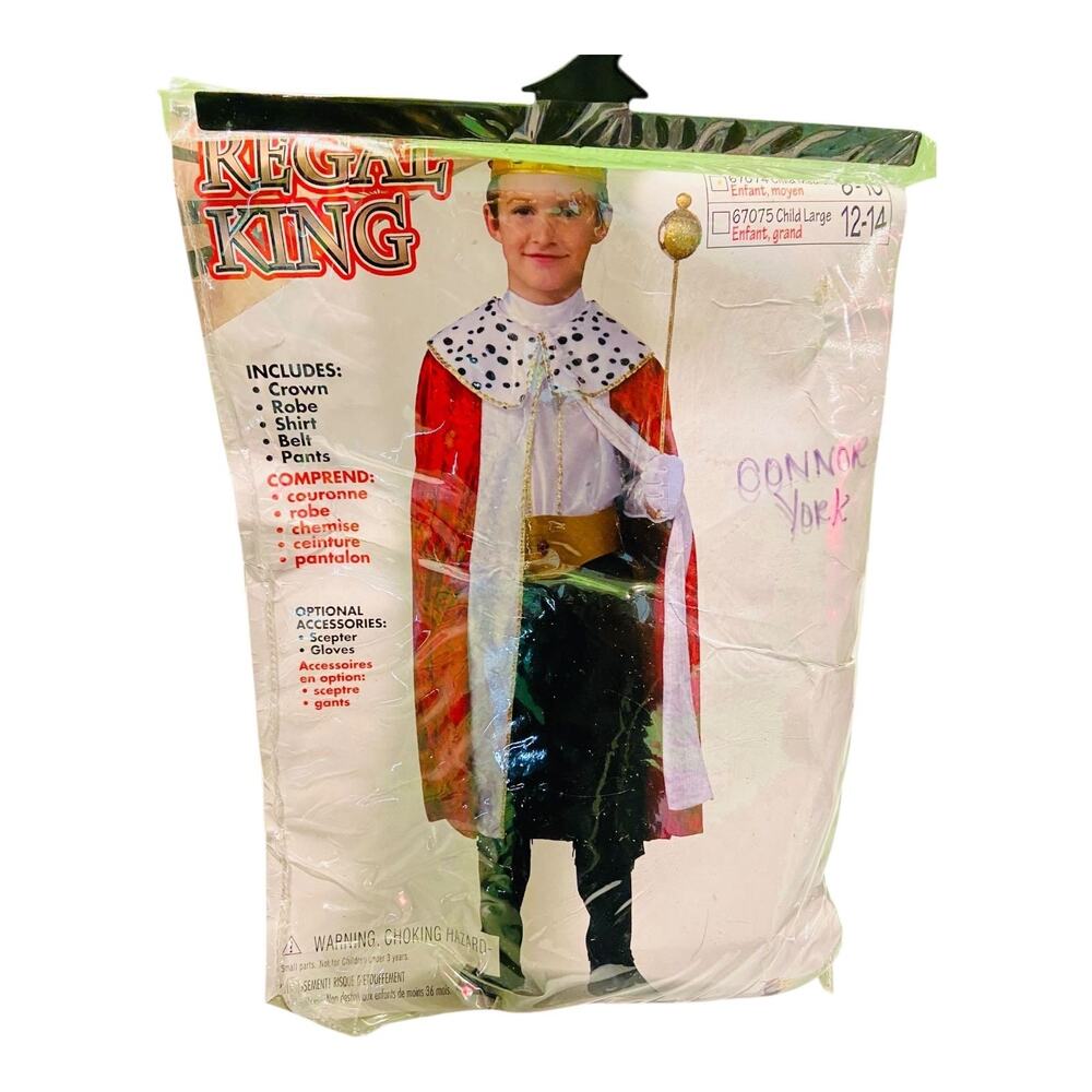 Forum Novelties Kids Boys Regal King Costume 5Pc Set Multi Medium 8-10 67074